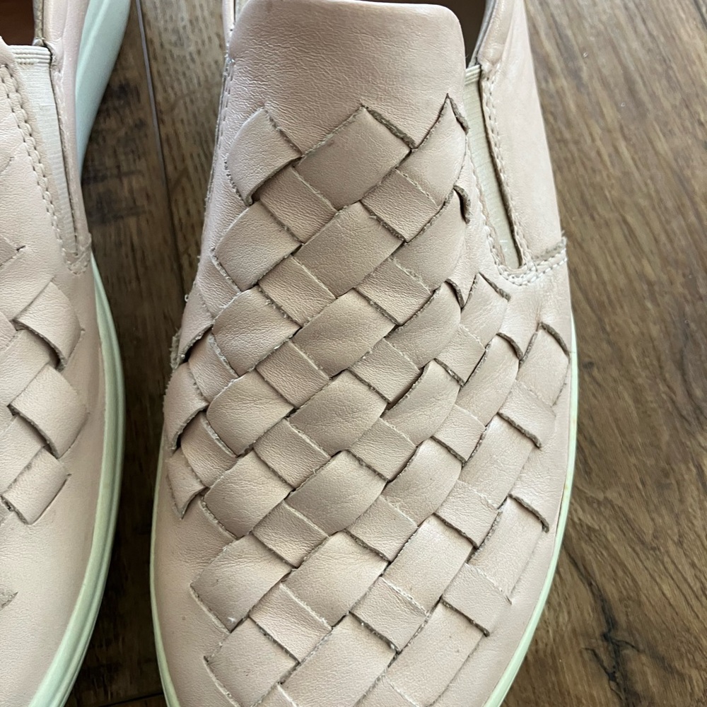 Ecco Women's flesh/ PinkWoven Leather Slip-On Loafers - Picture 6 of 11